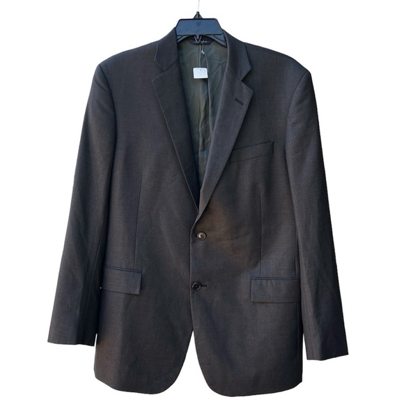 NWOT Brooks Brothers Suit Blazer 100% Wool Dark Grey/blk Jacket
